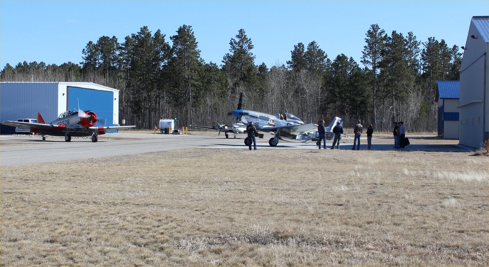 AT-6 and Mustang warmed up and ready to go