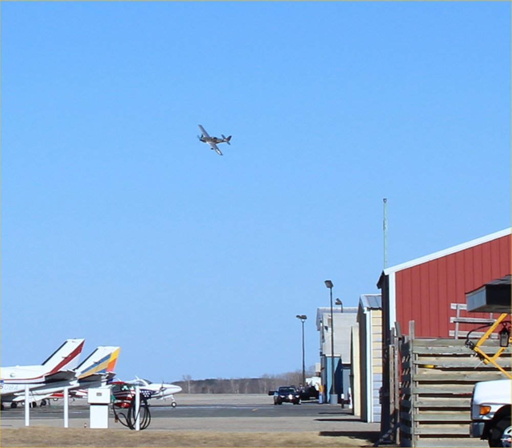 Banking over the Bemidji airport then off to Flying Cloud