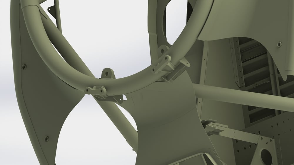 CAD work on the engine mount