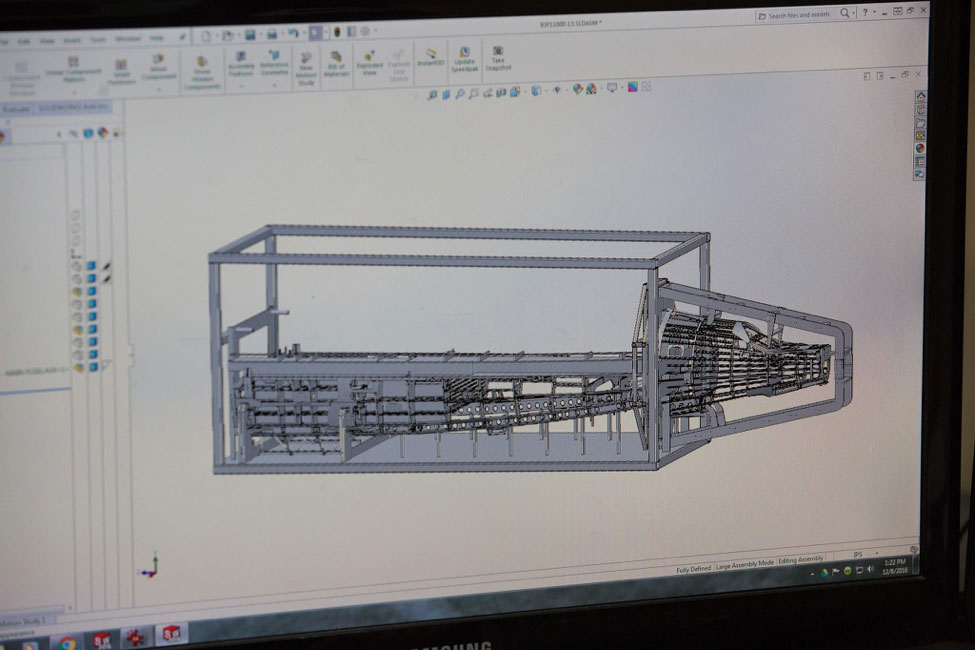 This CAD drawing shows the fuselage fixture we will be building. 