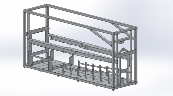 The fixture was rendered in CAD before starting.  This is how it will appear when finished.