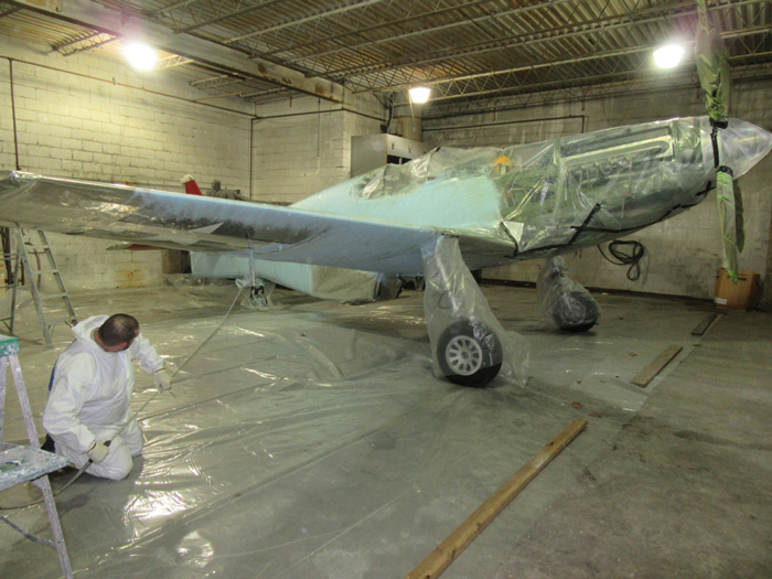 The Red Tail is airworthy but needs new paint, which Flying Colors Aviation of Benton Harbor, Michigan provided.(Flying Colors photo)