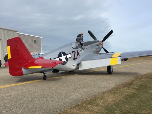 Doug gets ready to fly her home. (photo credit: Tye Halvas) 