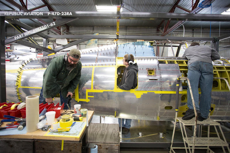 P-47: Fuselage Restoration Assembly Work