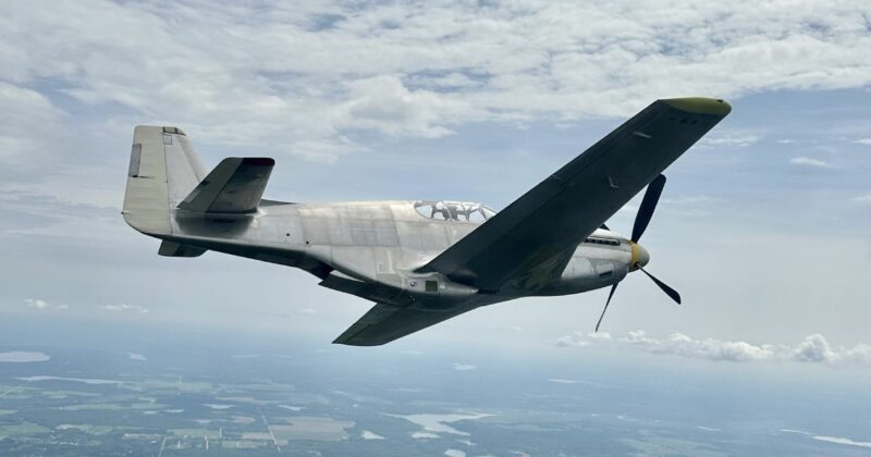 P-51C Thunderbird retakes the skies. (Photo by Ben Redman)