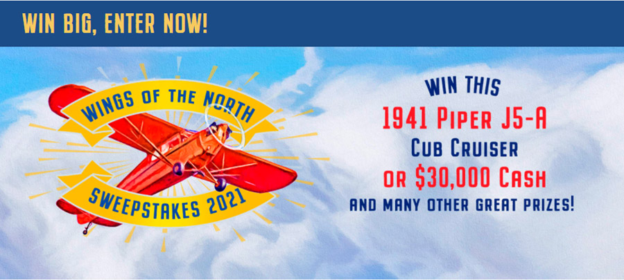 Support Wings of the North by entering their raffle with a chance to win a J-5A Cub Cruiser!