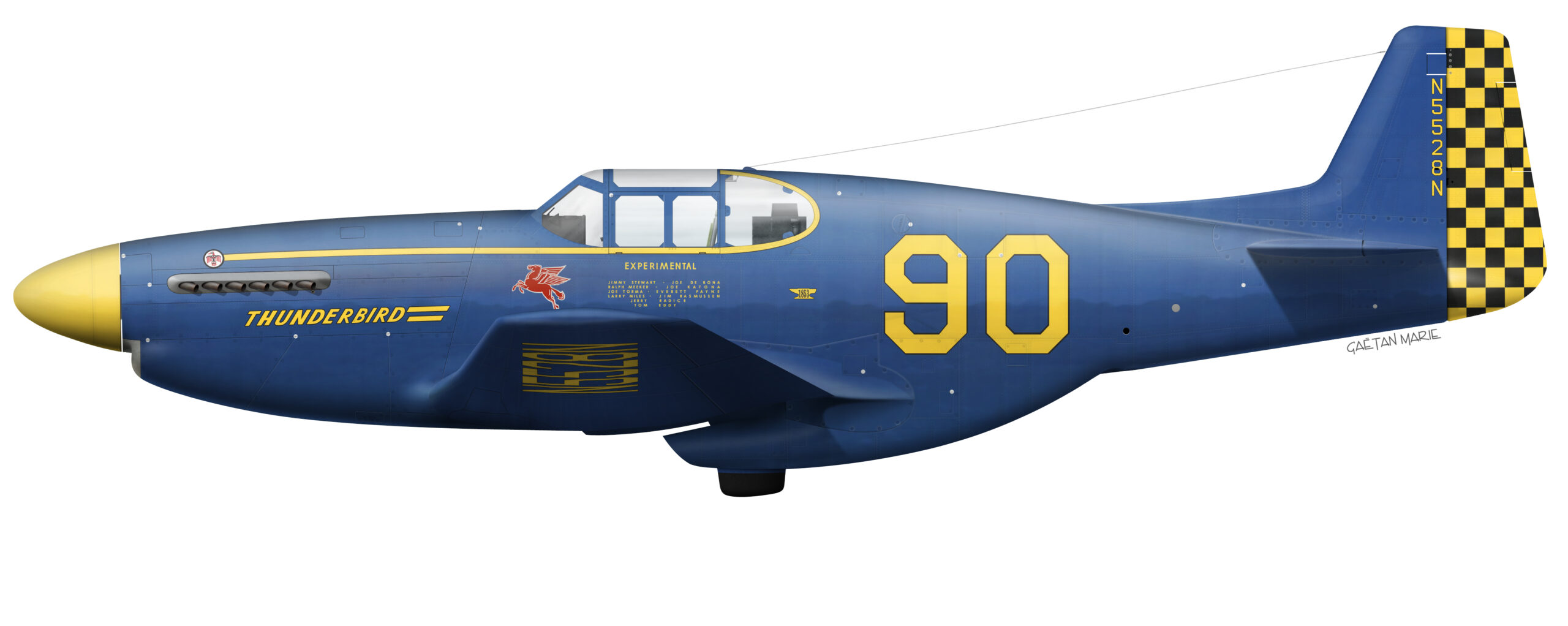 P-51C, N5528N, Thunderbird, 1949 Bendix Trophy Race