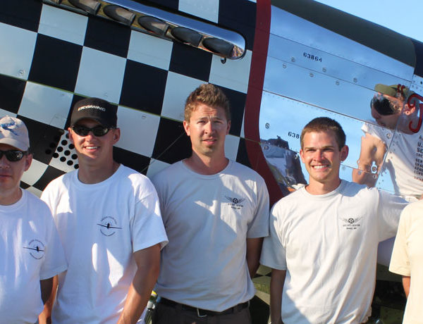 EAA Airventure, Oshkosh, 2011 (left to right) Mark Tisler, Chad Hokuf, Erik Hokuf, Eric Trueblood, Dan Matejcek, (painting Twilight Tear is Stefan Hokuf)