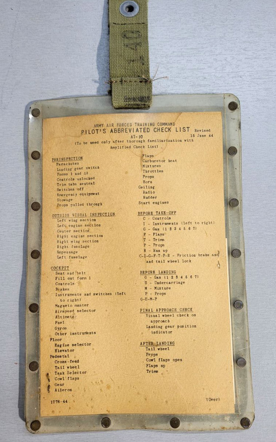 “Abbreviated Check List” for the AT-10